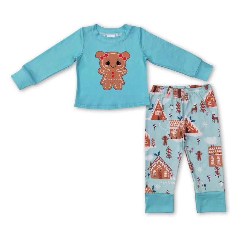 Gingerbread candy house kids girls Christmas pajamas - BIG FRENCHIES