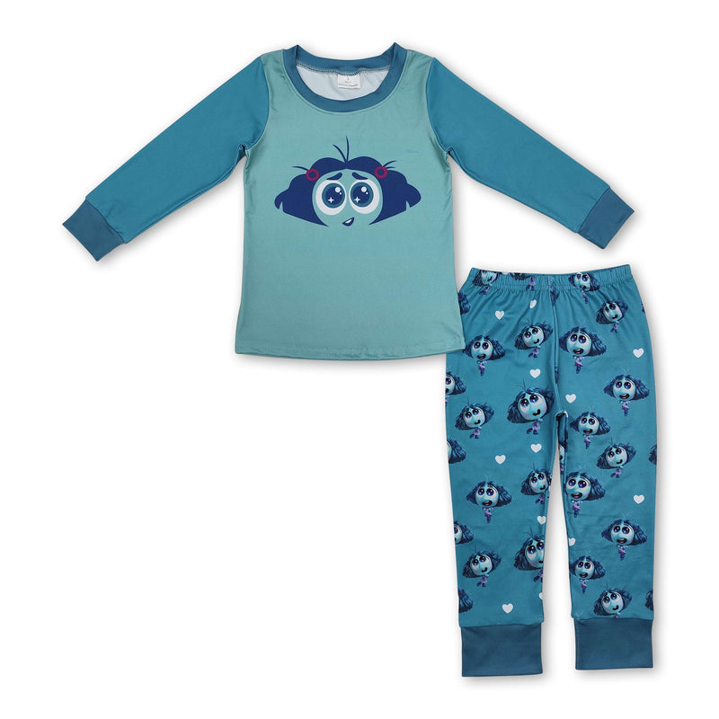 Long sleeves heart baby girls pajamas - BIG FRENCHIES