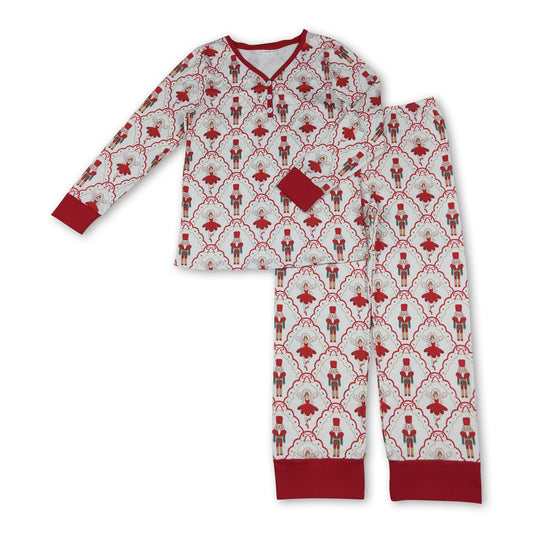 Red bow ballet adult women Christmas pajamas - BIG FRENCHIES