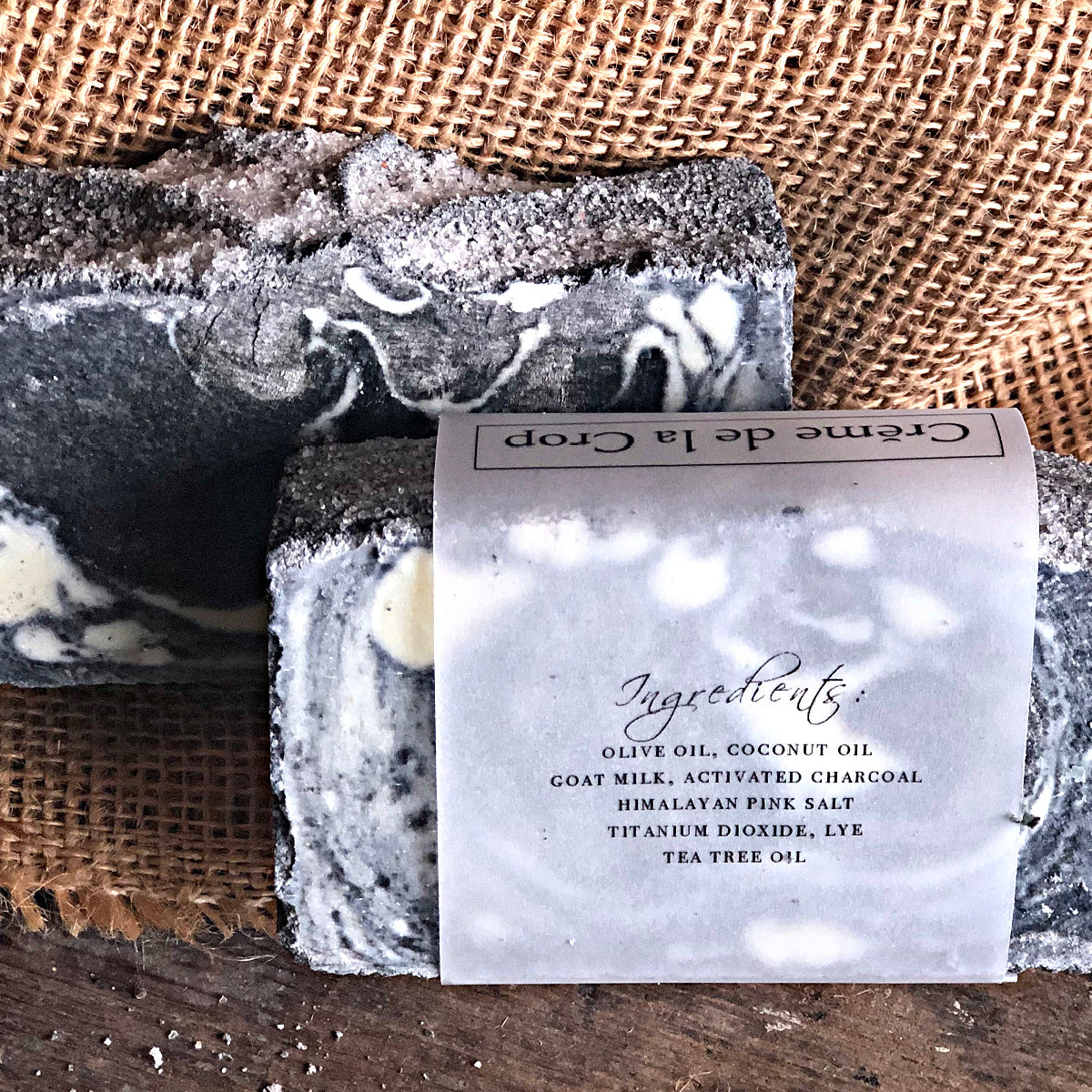 Goats Milk Soap - Tea Tree & Charcoal (Exfoliating) - BIG FRENCHIES