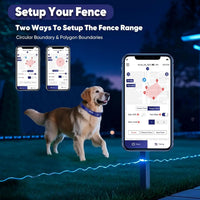GPS Wireless Dog Fence Smart App Control Training Collar Adjustable Waterproof