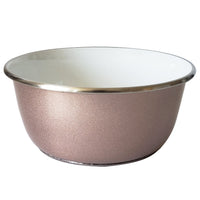 Deep Dog Bowl with Paw Print Design – Stainless Steel Bowl, Ideal for Small, Medium to Large Dogs – Rose Gold - BIG FRENCHIES