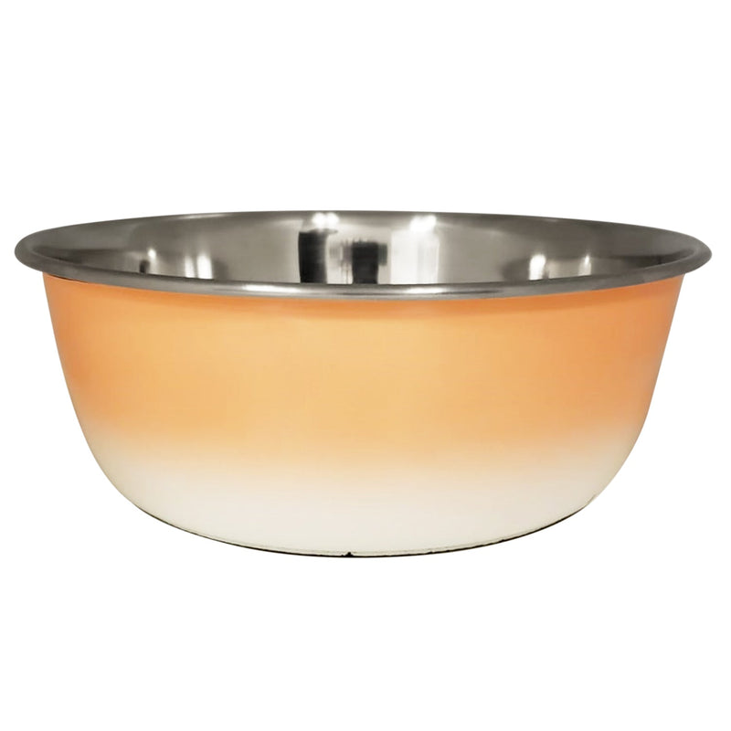 Deep Dog Bowl – Stainless Steel Bowl, Ideal for Small, Medium & Large Dogs – Peach Coral - BIG FRENCHIES