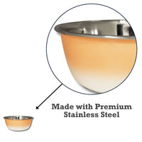 Deep Dog Bowl – Stainless Steel Bowl, Ideal for Small, Medium & Large Dogs – Peach Coral - BIG FRENCHIES