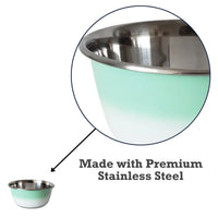 Deep Dog Bowl – Stainless Steel Bowl, Ideal for Small, Medium & Large Dogs – Mint Green - BIG FRENCHIES