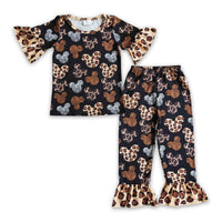 Animal print mouse short sleeves girls pajamas - BIG FRENCHIES