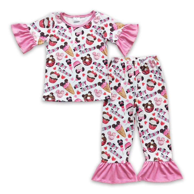Happy Birthday cake snacks girls pajamas - BIG FRENCHIES
