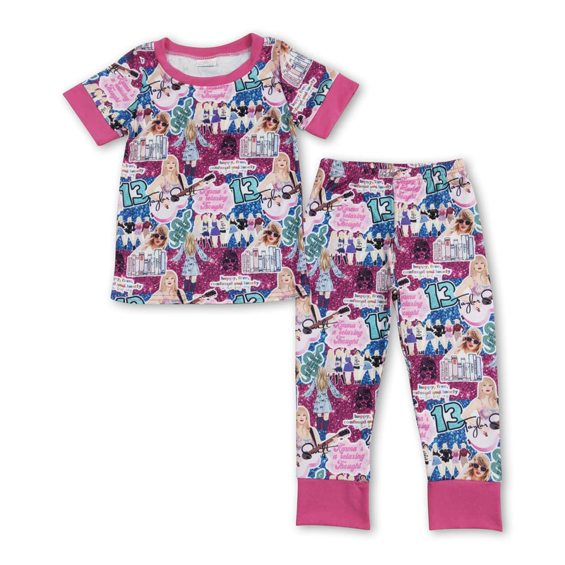 Short sleeves guitar singer ears girls pajamas - BIG FRENCHIES