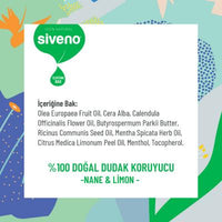 Siveno Natural Lip Balm with Mint & Lemon - Cruelty-Free, Organic Lip Care