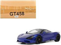 2023 McLaren 750S Coupe Blue Metallic with Black Top 1/18 Model Car by GT Spirit
