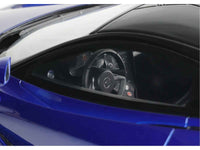 2023 McLaren 750S Coupe Blue Metallic with Black Top 1/18 Model Car by GT Spirit