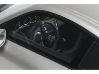 2024 Porsche 911 RWB Abu Silver Metallic with Black Hood 1/18 Model Car by GT Spirit