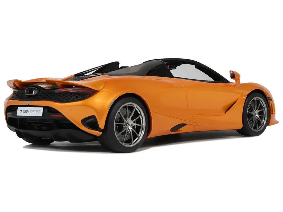 2024 McLaren 750S Spider Orange Metallic 1/18 Model Car by GT Spirit