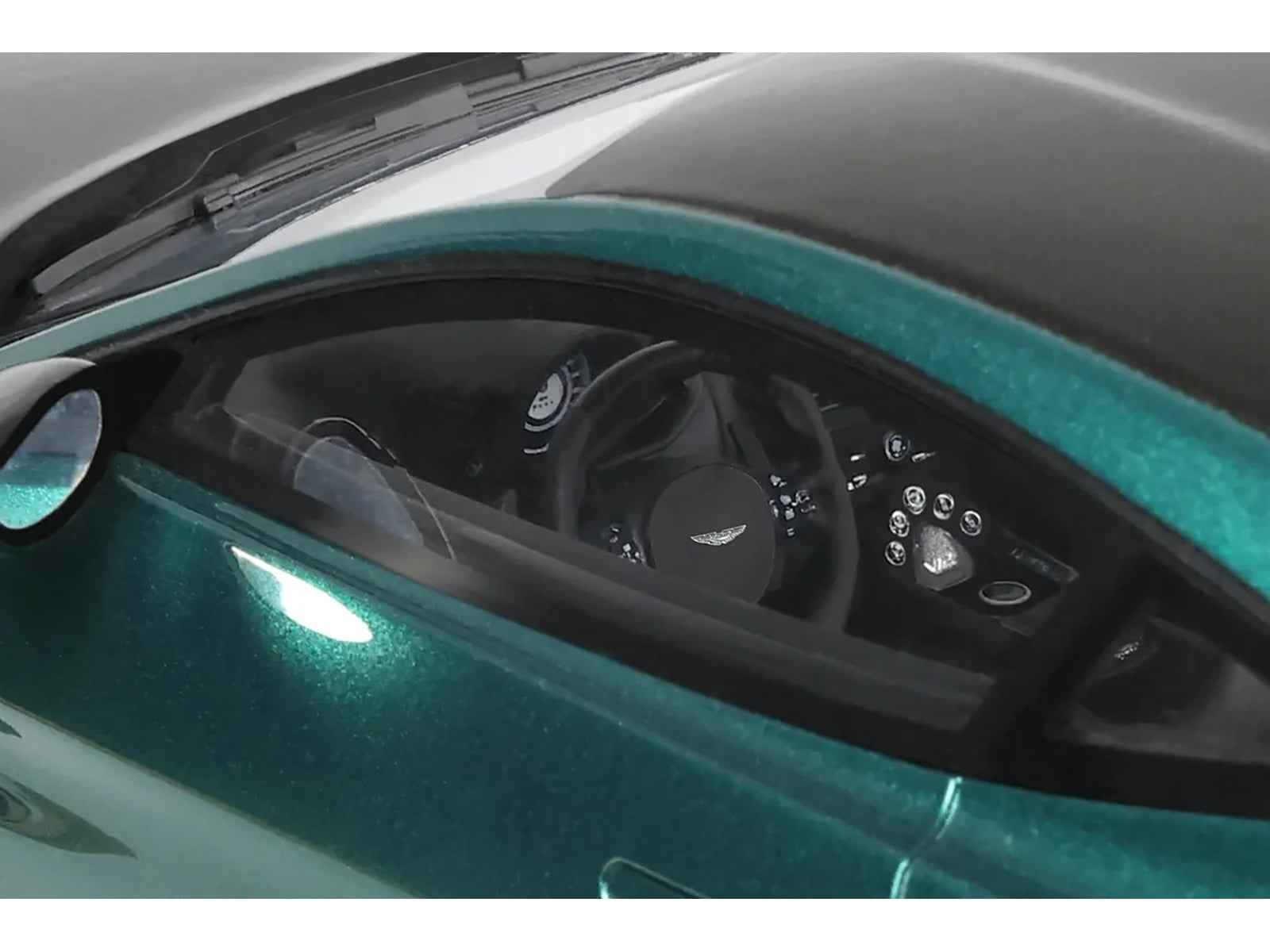 2023 Aston Martin Vantage V12 British Racing Green with Black Hood and Top 1/18 Model Car by GT Spirit