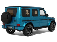 2024 Mercedes-Benz G 63 AMG Hyper Blue Magno Metallic 1/18 Model Car by GT Spirit
