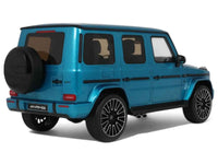 2024 Mercedes-Benz G 63 AMG Hyper Blue Magno Metallic 1/18 Model Car by GT Spirit