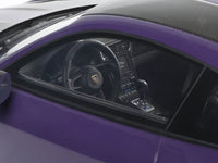 2021 Porsche 911 (991.2) GT2 RS Ultraviolet Metallic with Carbon Stripes 1/18 Model Car by GT Spirit
