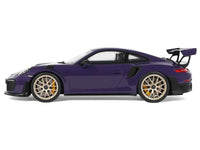 2021 Porsche 911 (991.2) GT2 RS Ultraviolet Metallic with Carbon Stripes 1/18 Model Car by GT Spirit