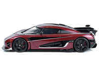 2017 Koenigsegg Agera RS Deep Red Metallic with Black Stripes 1/18 Model Car by GT Spirit