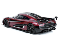 2017 Koenigsegg Agera RS Deep Red Metallic with Black Stripes 1/18 Model Car by GT Spirit