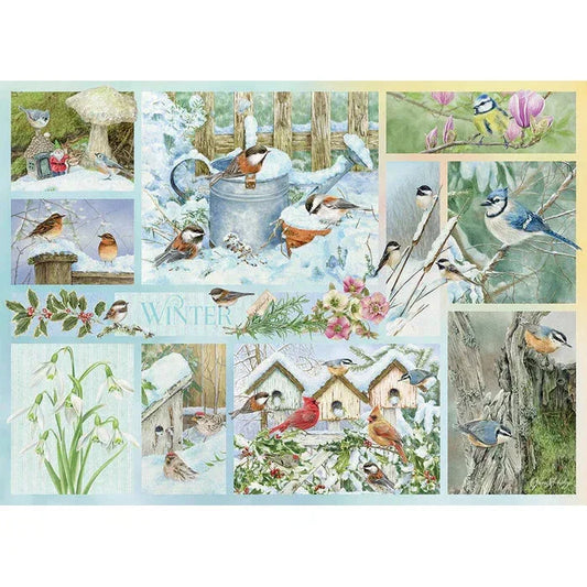 Garden Birds in Winter 500 Piece Jigsaw Puzzle Cobble Hill - BIG FRENCHIES