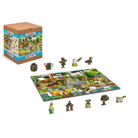 Garden Five O'clock 200 Piece Wood Jigsaw Puzzle Wooden City - BIG FRENCHIES