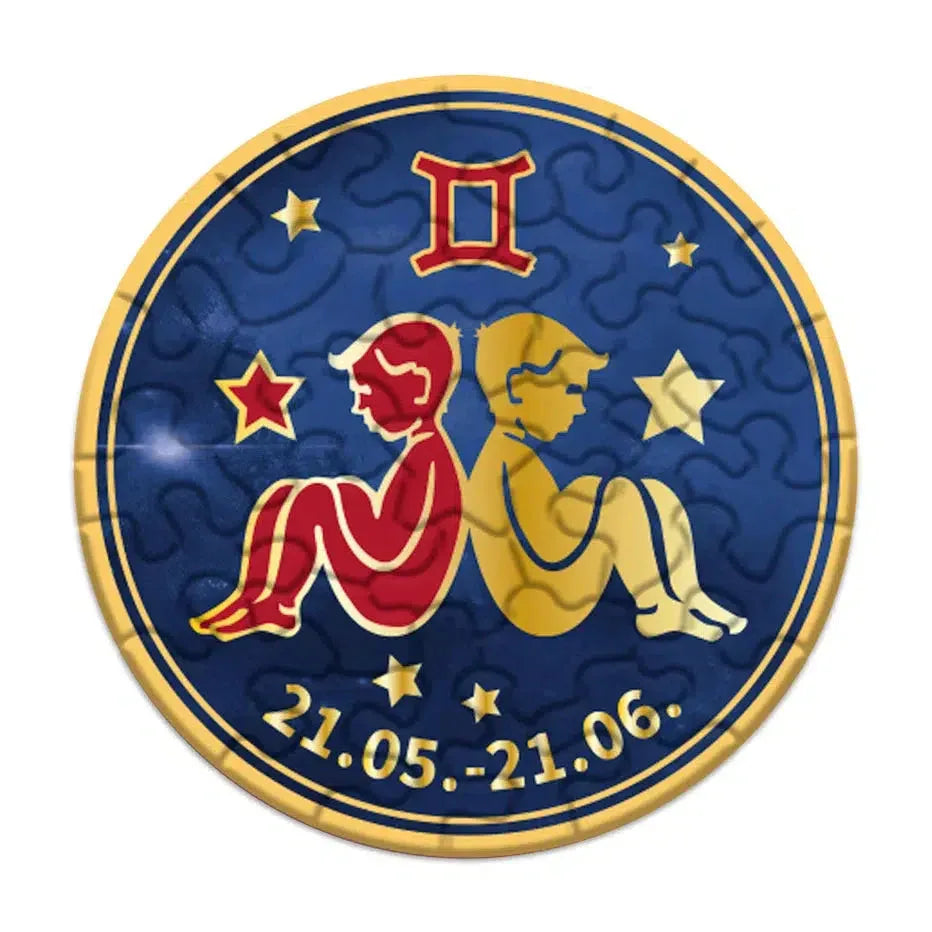 Gemini Zodiac 33 Piece Mini Matchbox Jigsaw Puzzle Curiosi - BIG FRENCHIES