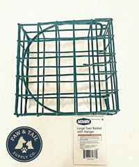 Large Suet Basket Feeder with Hanger Cage Grid for Clinging Birds Outdoor