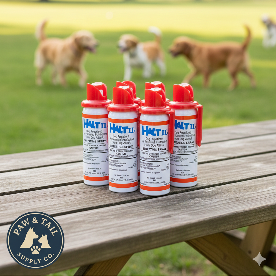 Halt II Dog Repellent Spray 1.5 oz Extra Strong Capsaicin Dog Deterrent 6-Pack