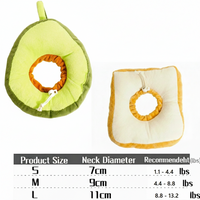 Soft Adjustable Cat Recovery Collar Cone – Cute Avocado & Toast E-Collar