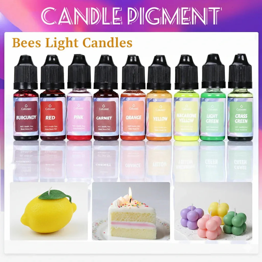 Natural Liquid Candle Pigment Set 24 Rich Colors Dye Colorant - BIG FRENCHIES