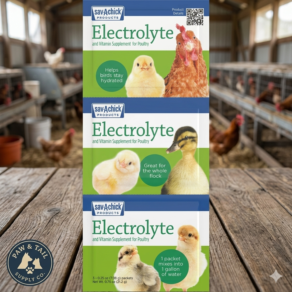 Sav-A-Chick Poultry Vitamins Electrolytes 3-Pack Bird Supplement Stress Relief