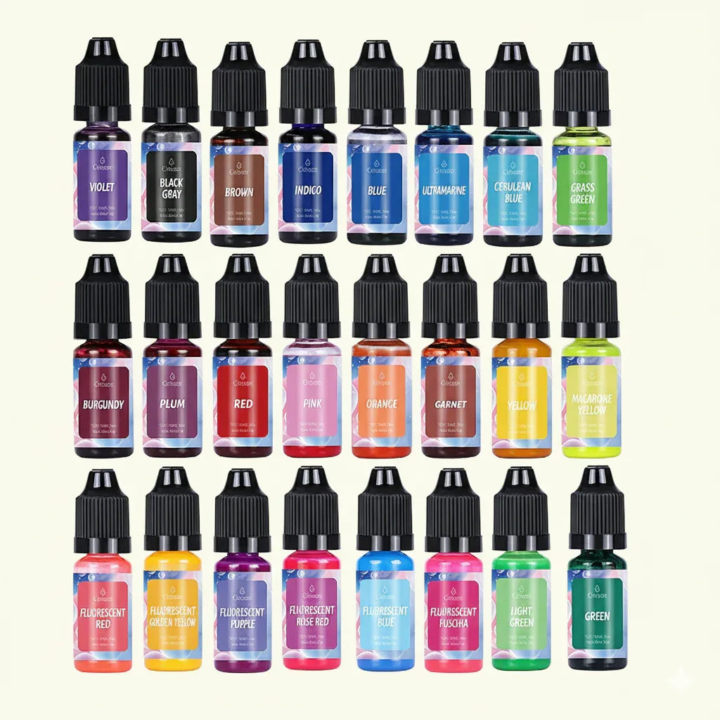 Natural Liquid Candle Pigment Set 24 Rich Colors Dye Colorant - BIG FRENCHIES