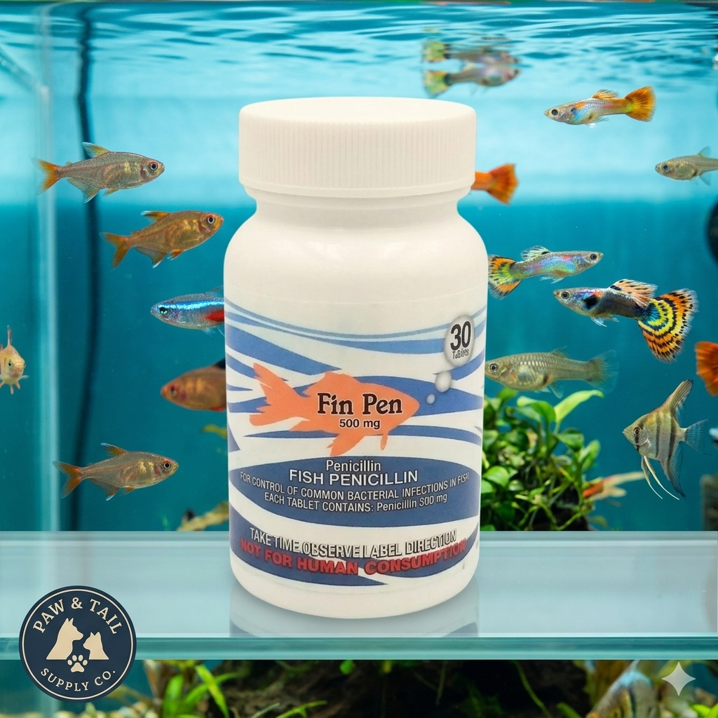 Fish Pen 500mg Tablet for Aquarium Fish – 30 Count – Water Care Support