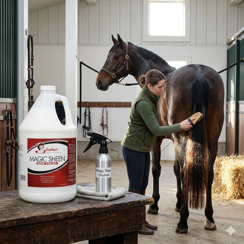 Shapley's Magic Sheen Hair Polish Gallon Horse Shine Detangler Coat Conditioner