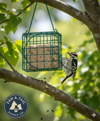 Large Suet Basket Feeder with Hanger Cage Grid for Clinging Birds Outdoor