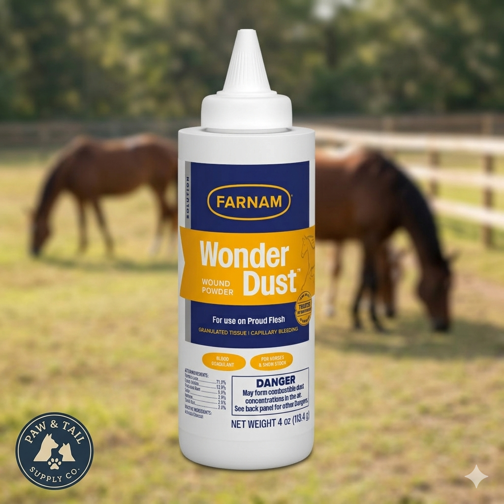 Farnam Wonder Dust Wound Powder for Horses and Show Stock 4 oz.