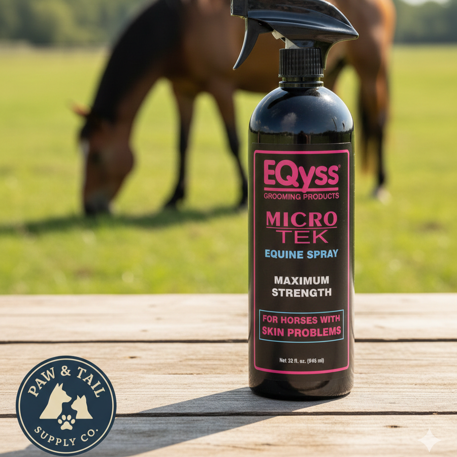 EQyss Micro-Tek Medicated Horse Care Bundle Shampoo and Spray Equine Grooming Set