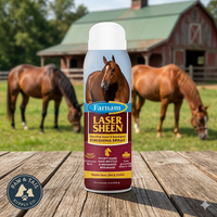 Farnam Laser Sheen Finishing Spray 14 oz. Non-Aerosol Shine & Detangler for Horses