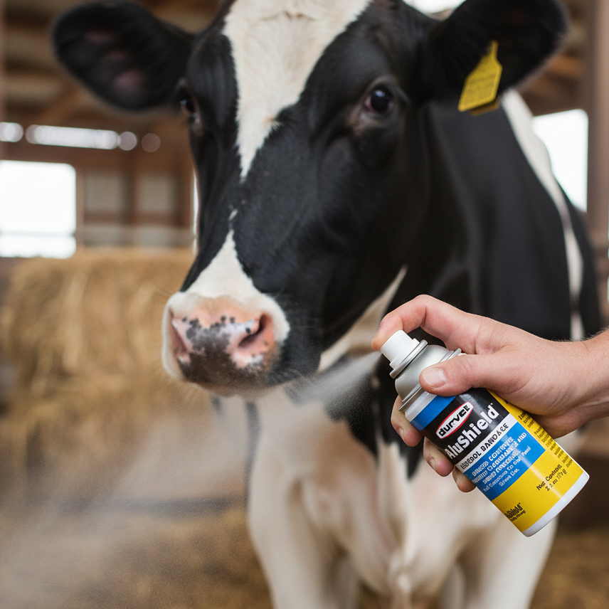 Durvet AluShield Aerosol Bandage Water-Resistant Animal Wound Spray 2.6oz