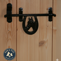 Horse Entrance Decor Bundle Coco Coir Horse Mat & Horse Head Door Latch