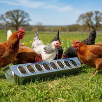 Miller 12" Galvanized Slide Top Poultry Chicken Feeder Metal