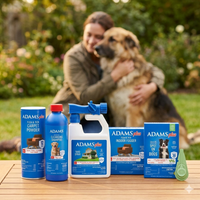 Adams Complete Indoor & Outdoor Flea Treatment System for Large Dogs 31–60 lbs Bundle