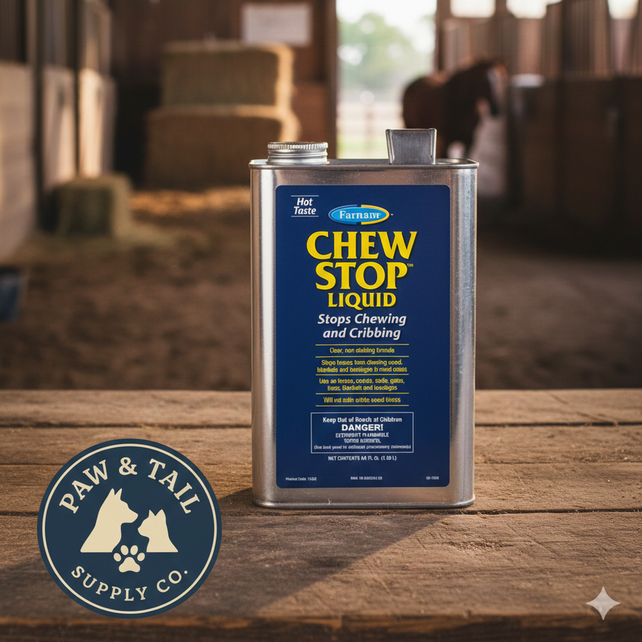 Farnam Chew Stop Liquid Horse Chewing Deterrent 64 oz. Cinnamon Cribbing Control