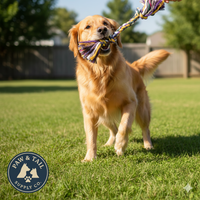 Boss Pet Medium Multi-Color Rope Bone Dog Toy Cotton Tug Chew Fetch Durable