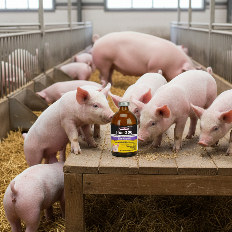 Durvet Iron-200 Injectable Piglet Anemia Prevention Treatment 100mL