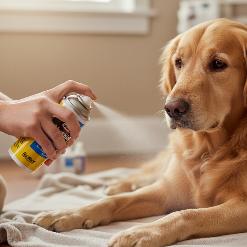 Durvet AluShield Aerosol Bandage Water-Resistant Animal Wound Spray 2.6oz