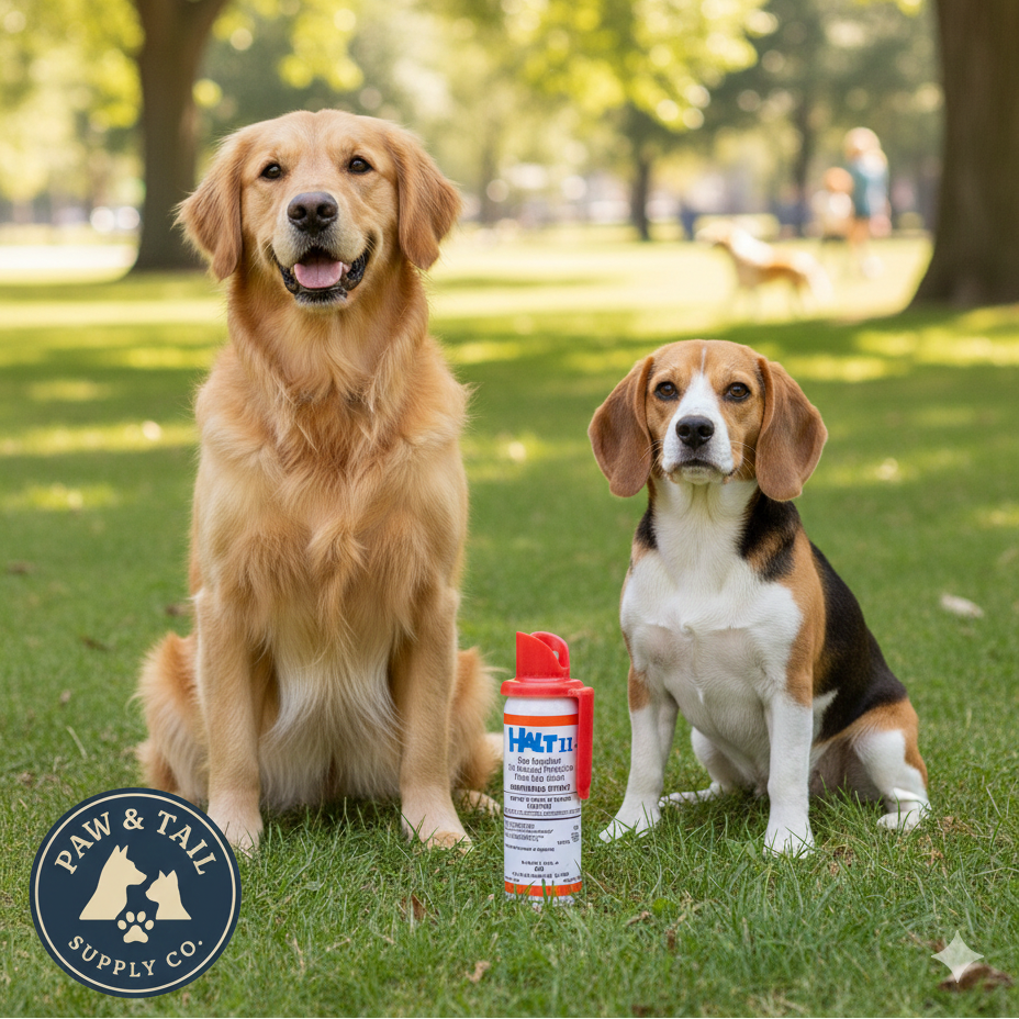 Halt II Dog Repellent Spray 1.5 oz Extra Strong Capsaicin Dog Deterrent 6-Pack