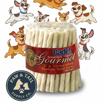 Beef Raw Dog Cadet Hide Rawhide Twists 5-inch Chews 100 Count