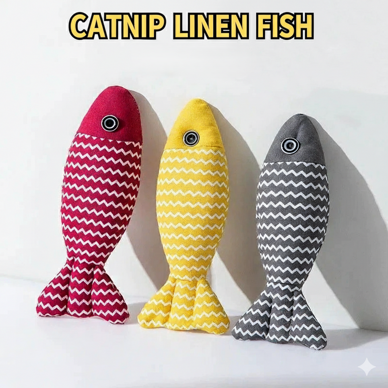 Catnip Fish Chew Toy for Cats-Pet Toys-BIG FRENCHIES-Jane's Pet Boutique
